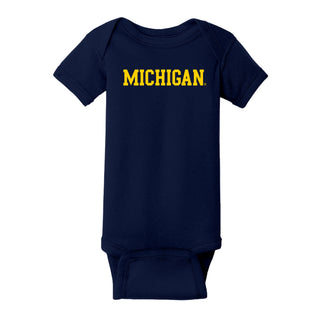 Basic Block University of Michigan Rabbit Skins Creeper - Navy