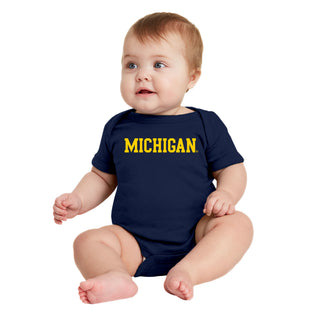 Basic Block University of Michigan Rabbit Skins Creeper - Navy