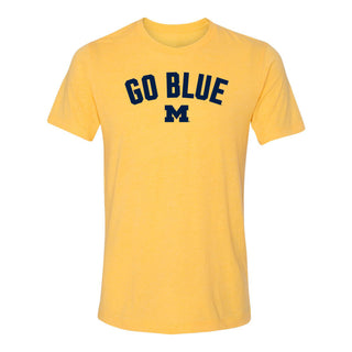 Michigan Go Blue Arc Triblend T-Shirt - Yellow Gold