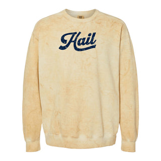 Hail Script Colorblast Crewneck - Citrine