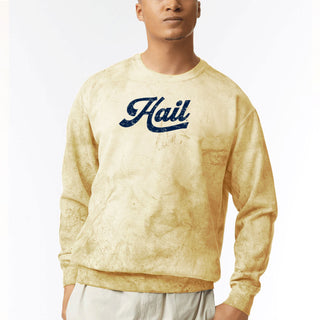 Hail Script Colorblast Crewneck - Citrine