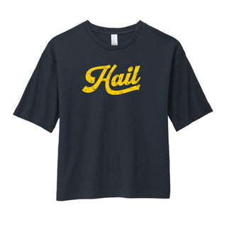 Hail Script Women's VIT Boxy Tee - New Navy