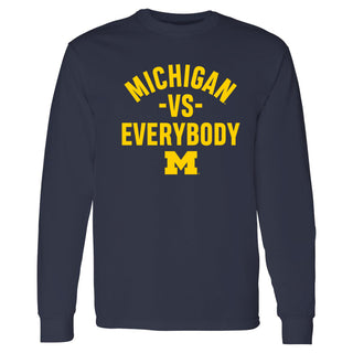 Michigan Vs Everybody Long Sleeve - Navy