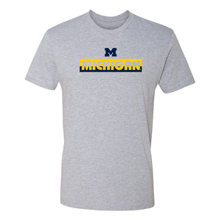 Michigan Split Bar NLA T-Shirt - Heather Grey