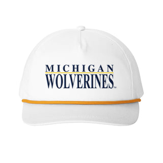 Michigan Headline EMB Snapback 5-Panel Rope Hat