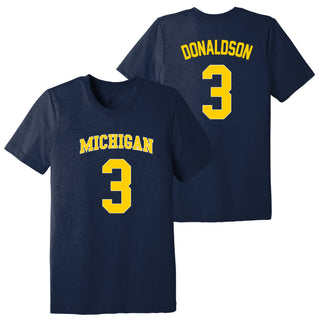 Michigan NIL Donaldson 3 Canvas Triblend T-Shirt - Solid Navy