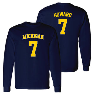 Michigan NIL Howard 7 Long Sleeve - Navy