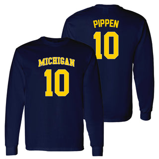 Michigan NIL Pippen 10 Long Sleeve - Navy