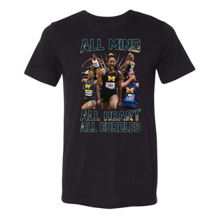 Michigan NIL Aasia Laurencin All Hurdles Canvas Triblend T-Shirt - Black