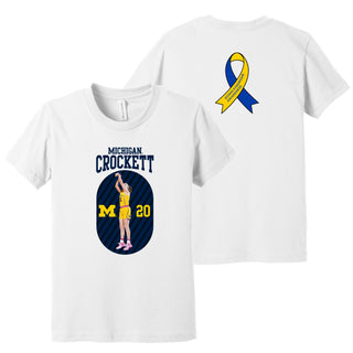 Michigan NIL Alyssa Crockett Canvas Triblend T-Shirt - White