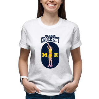 Michigan NIL Alyssa Crockett Canvas Triblend T-Shirt - White