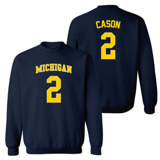 Michigan NIL Cason 2 Crewneck Sweatshirt - Navy