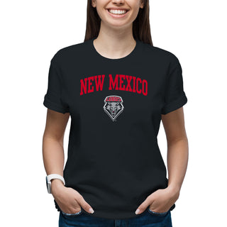 University of New Mexico Lobos Arch Logo Cotton T-Shirt - Black