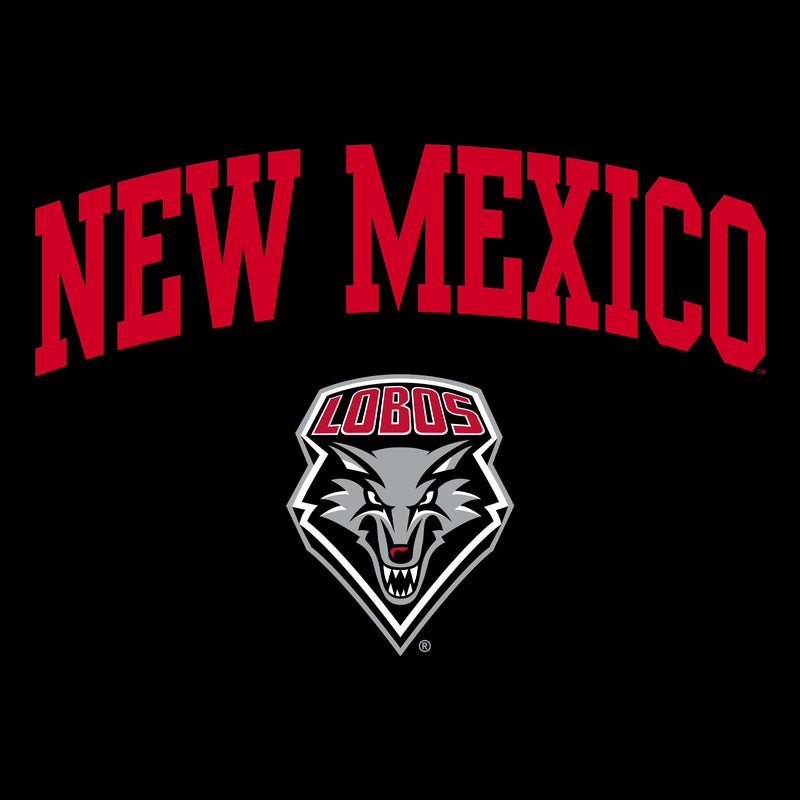 University of New Mexico Lobos Arch Logo Cotton Long Sleeve T-Shirt - Black