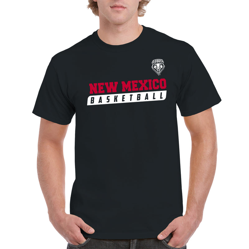 New Mexico Basketball Slant T-Shirt - Black