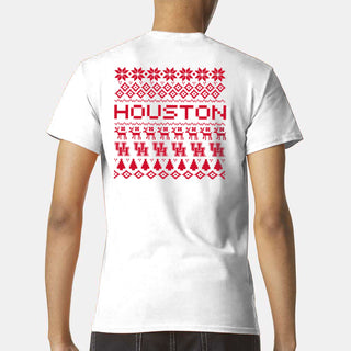 Houston Holiday Sweater T-Shirt - White