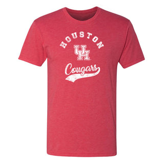 Houston Retro Script NLA Triblend - Vintage Red