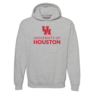 University of Houston Cougars Institutional Logo Hoodie - Sport Grey