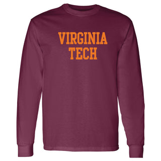 Virginia Tech Basic Block Long Sleeve - Maroon