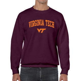 Virginia Tech Arch Logo Crewneck - Maroon