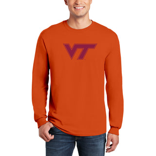 Virginia Tech Primary Logo Long Sleeve - Orange