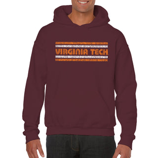 Virginia Tech Retro Underline Hoodie - Maroon