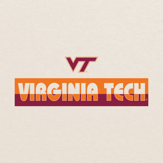 Virginia Tech Split Bar Triblend T-Shirt - Oatmeal