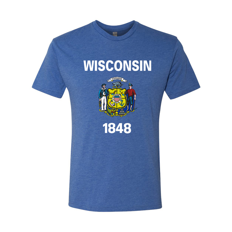 Wisconsin Premium State Flag - Vintage Royal