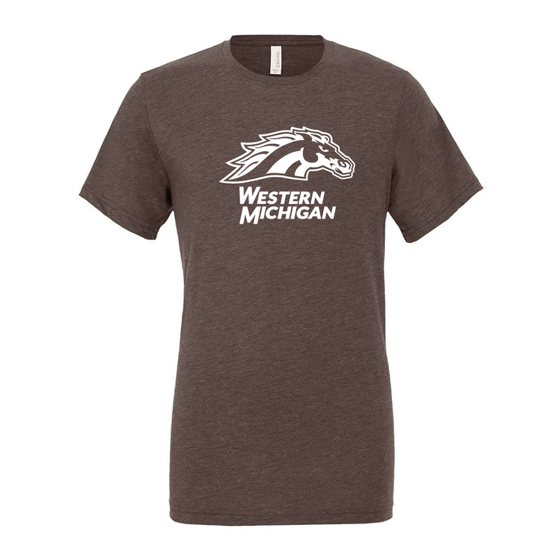 Western Michigan Primary Logo Triblend T-Shirt - Brown