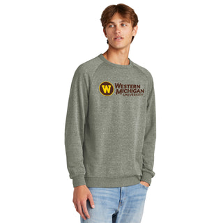 Western Michigan Institutional Logo Perfect Tri Crewneck - Grey Frost