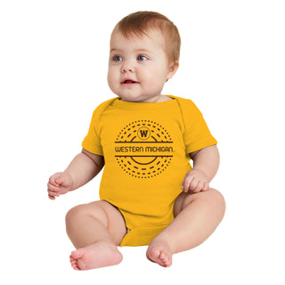 Western Michigan Sunny Circle Infant Creeper - Gold