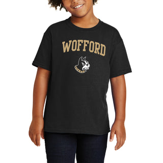 Wofford College Terriers Arch Logo Youth T Shirt - Black