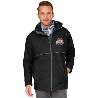 Ohio State Men's New England Rain Jacket - Black