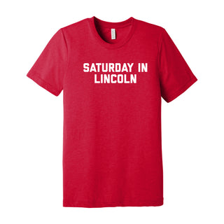 Saturday in Lincoln Triblend T-Shirt - Solid Red