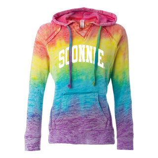 Original Sconnie Arch Tie Dye Hood - Rainbow Stripe