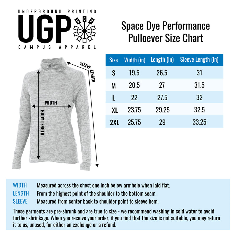 BGSU Primary Logo Women's Space Dye Performance Pullover - Orange