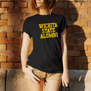 Wichita State University Shockers Alumni Block Short Sleeve T Shirt - Black