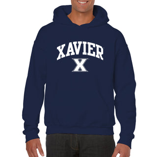 Xavier University Musketeers Arch Logo Heavy Blend Hoodie - Navy