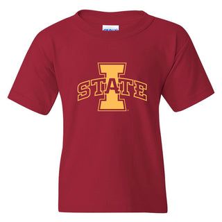 Iowa State University Cyclones Logo Youth Short Sleeve T Shirt - Cardinal