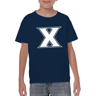 Xavier University Musketeers Primary Logo Youth Short Sleeve T Shirt - Navy