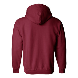 Indiana University Hoosiers Vertical Block Left Chest Full Zip Hoodie - Cardinal