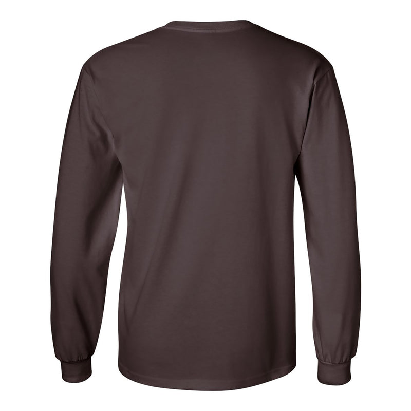 Western Michigan Broncos Patchwork Cotton Long Sleeve T Shirt - Dark Chocolate