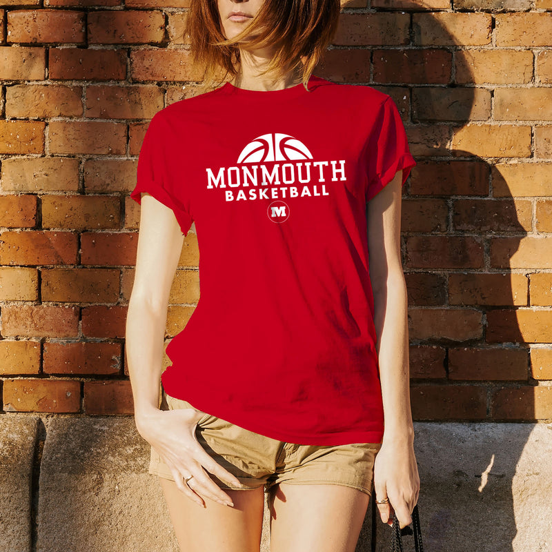 Monmouth College Fighting Scots Basketball Hype Short Sleeve T Shirt - Red