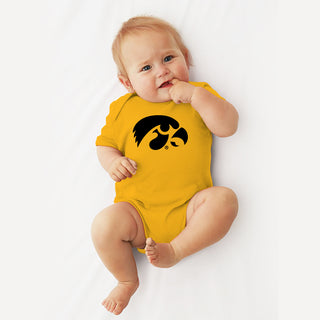 Primary Logo Iowa Hawkeyes Rabbit Skins Infant Creeper - Gold