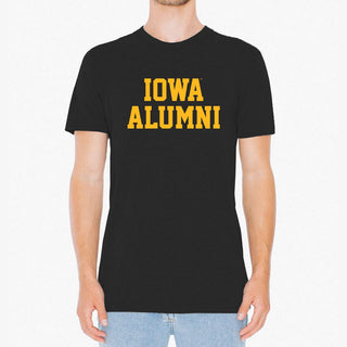 University of Iowa Hawkeyes Basic Block Alumni Next Level Triblend Short Sleeve T Shirt - Vintage Black