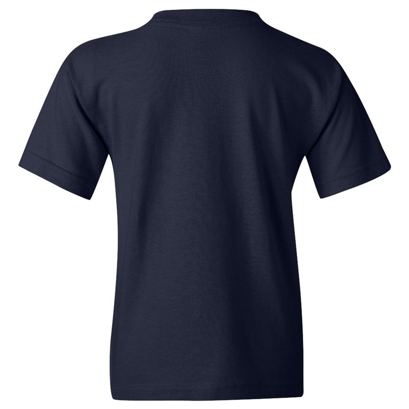 Central Oklahoma University Bronchos Arch Logo Youth T Shirt - Navy