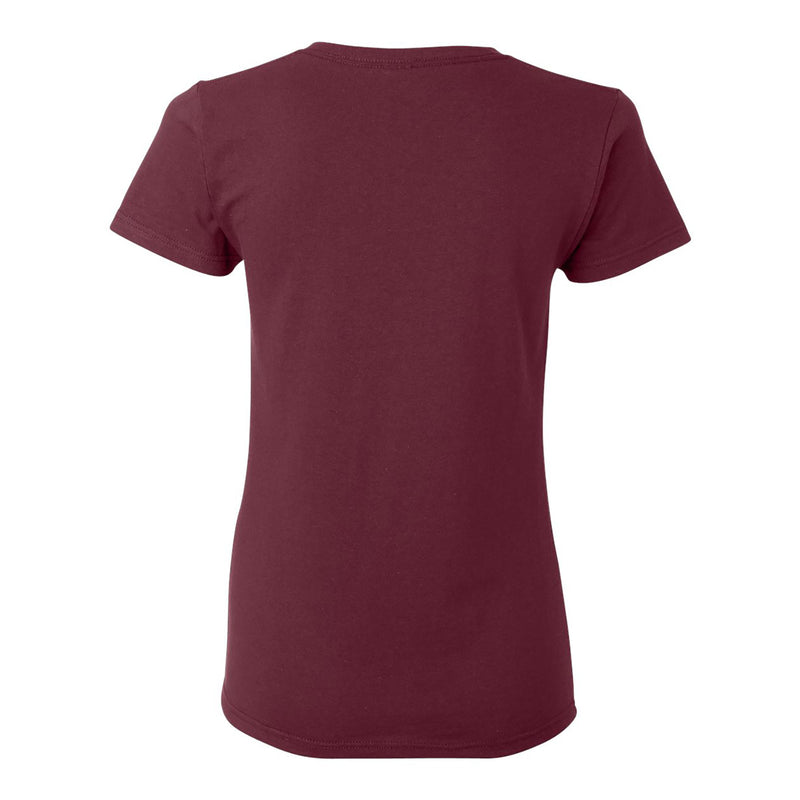 Iona University Gaels Basic Block Cotton Womens Short Sleeve T Shirt - Maroon