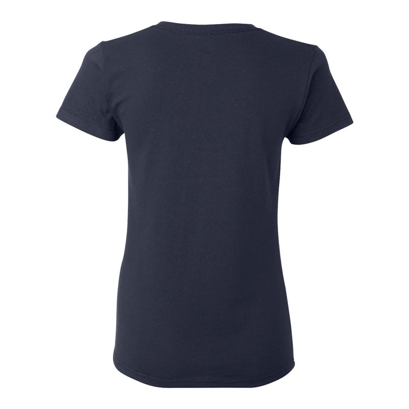 Emory University Eagles Basic Block Womens Short Sleeve T Shirt - Navy