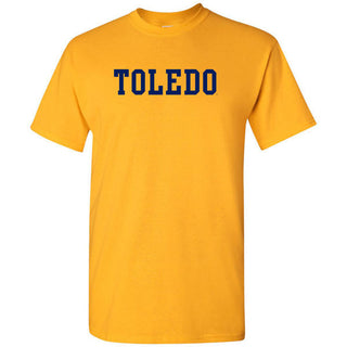 University of Toledo Rockets Basic Block Short Sleeve Tee - Gold