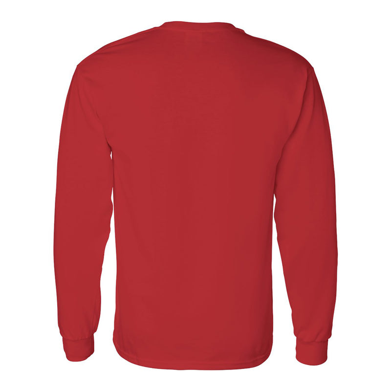 Radford University Highlanders Basic Block Cotton Long Sleeve T Shirt - Red